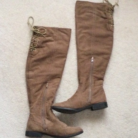 XOXO Trish2 OTK Back Lace Boots - Picture 2 of 6